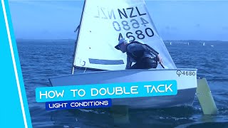 OPTIMIST SAILING  How To Double Tack  Light Conditions [upl. by Ikkim]