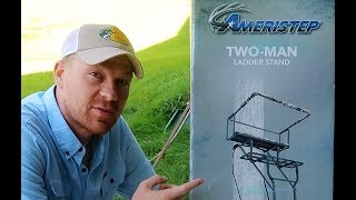 Best Budget Deer Stand  Ameristep 15Feet Two Man Ladder Stand  UNBOX and INSTALL [upl. by Atthia]