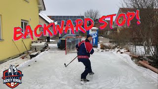 Schlittschuhlaufen Rückwärts Hockey Stop Tutorial [upl. by Bihas735]