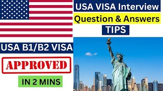 My USA Visa Interview Experience 2024  USA B1B2 Interview Questions amp Answers [upl. by Severen]