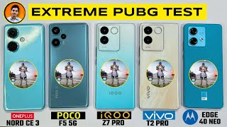 Vivo T2 Pro vs IQOO Z7 Pro vs Poco F5 vs Moto Edge 40 Pubg Test 🔥 Best Gaming Phone Under 25000 [upl. by Ruffina]