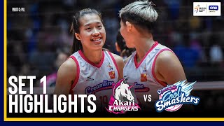 AKARI vs CREAMLINE  SET 1 GAME HIGHLIGHTS  202425 PVL ALLFILIPINO CONFERENCE  NOV 23 2024 [upl. by Lihka]