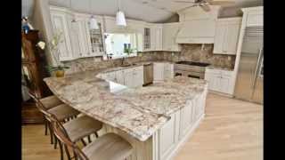 Typhoon Bordeaux Granite With Full Granite Backsplash [upl. by Enayd]