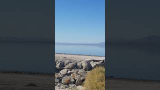 View of Salton Sea via Visitor Center in Mecca CA [upl. by Oesile]