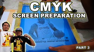 CMYK Screen Preparation for Screen Printing  Part 3  Lebron James Design [upl. by Rebba]