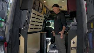 Rover Vans Murphy BedDesk System with Electric and Water Cabinets [upl. by Dohsar]