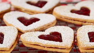 Linzer Cookies Recipe Demonstration  Joyofbakingcom [upl. by Cathlene686]