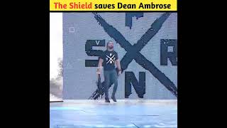 Roman Reigns and Seth Rollins save Dean Ambrose from 4 on 1 beatdown shorts wwe [upl. by Dub79]