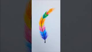 Easy Feather Art Drawing  Oil Pastels Painting yt art shorts ytshorts diy MissAgrawal21kids [upl. by Kwok]