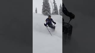 telemark skiing in april powder 42724 [upl. by Norat]