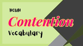 What does Contention mean [upl. by Enelia]