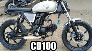 💥Unbelievable 💥Hero Honda CD100 SS Modified into Scrambler Style 🔥 By prashzkustomsMotoMahal [upl. by Namref]