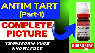 Antim Tart Part1 Antimonium Tartaricum Materia Medica  Antim Tart Homeopathy [upl. by Montfort]