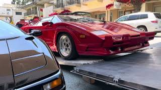 LOADING up Lamborghini Countach  Monterey car week 2023 [upl. by Zahara]