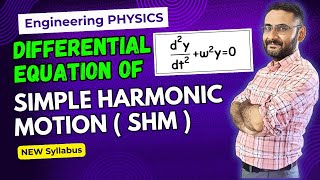 Simple Harmonic Motion Differential Equation  Derivation  Numerical  Btech  BSc  JEE  Physics [upl. by Ralat774]