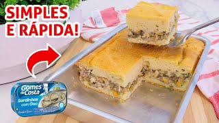 TORTA DE SARDINHA SIMPLES E FOFINHA DE LIQUIDIFICADOR  Receita [upl. by Eitak]