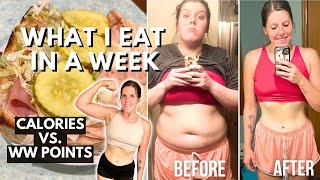 WHAT I EAT IN A WEEK  COMPARING WWWeightWatchers POINTS vs CALORIES MACROS  Weight Loss Journey [upl. by Shear]