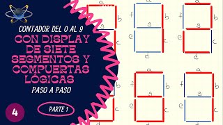 Contador del 0 al 9 con display de siete segmentos y compuertas lógicas paso a paso PARTE 1 [upl. by Lamarre]