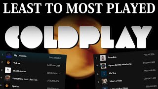 All COLDPLAY Songs LEAST TO MOST PLAYS 2022 [upl. by Teador]