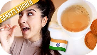 INDISCHE CHAI REZEPT ☕️ Schwarztee mit Milch  Sannys Kitchen  Sanny Kaur [upl. by Econah776]