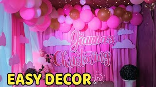 Christening Decorations Ideas for Baby Girl  Basic Design [upl. by Yboc17]