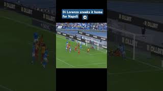 Di Lorenzo scores vs lecce napoli seriea italianfootball [upl. by Anua]