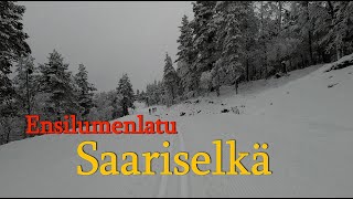 Saariselkä ensilumenlatu Murtomaasuksilla hiihto Kaamosta kohden mennään [upl. by Dee]