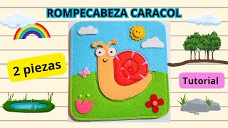 Rompecabeza Caracolactividad para libro de telaquiet book [upl. by Chet]