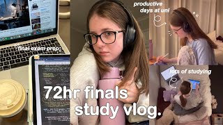 72hr STUDY VLOG 📂 final exams intense studying productive uni days amp end of the semester ⊹˚ ♡ [upl. by Clifton549]