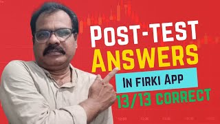 FIRKI MATHEMATICS TPD COURSE POST TEST ANSWERS  CORRECT ANSWERS  1313 MARKS [upl. by Infield]