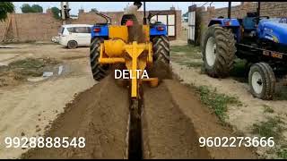 Máquina excavadora de zanjas montada en tractor para zanjadora de instalación de tuberías de agua ￼ [upl. by Lovato]