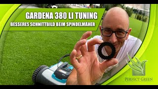 Gardena 380li Tuning  Besseres Schnittbild  SpindelDrehzahl erhöhen  Akku Spindelmäher [upl. by Brad]