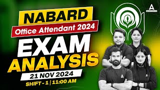 NABARD Office Attendant Exam Analysis 2024  Shift 1  11 AM  NABARD Group C Analysis 2024 [upl. by Leaper972]