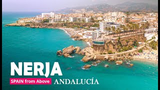 NERJA Plaza Balcón de Europa  Costa del sol Spain from above 4K drone footage [upl. by Mcleroy]