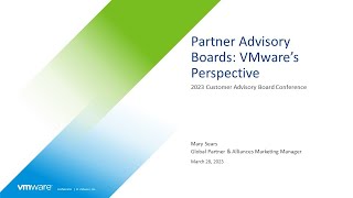 CAB Conference Partner Advisory Boards with VMware [upl. by Albertine493]