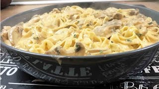 Tagliatelles au poulet et champignons à la sauce crémeuse [upl. by Merrow712]