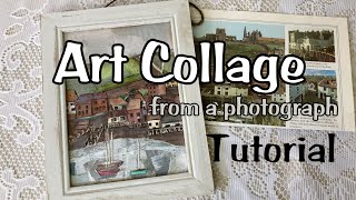 How to Create a Landscape Art Collage from Painted Papers a Photographs amp Some Felt Tip Pens [upl. by Ilrahs]