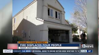 4 displaced in northwest Las Vegas house fire [upl. by Mcculloch]