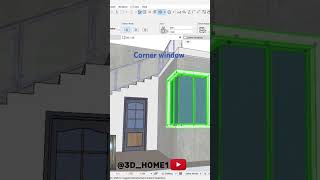 Corner window in Archicad [upl. by Imiaj]