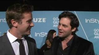 Armie Hammer and Kristoffer Polaha Talk Social Networking [upl. by Onairot]