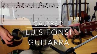 Calypso Luis Fonsi guitar tutorial [upl. by Yxor163]