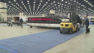 Set up begins for annual Sport Boat and RV show [upl. by Jesse]