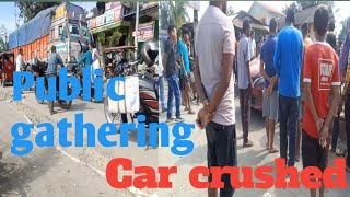 Car crushed in Dimakuchi UT road 🛣️ Udalguri Assam kareshbasumatary3840 [upl. by Aiym]