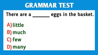 QUANTIFIERS A few Many Much Little Any  Grammar Quiz [upl. by Aihsoj]