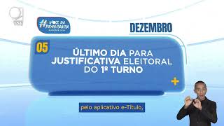 Calendário Eleitoral Justificativa do 1º turno [upl. by Reinaldo]