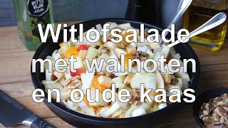 Witlofsalade met walnoten en oude kaas recept [upl. by Dranyl]