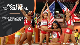 Womens 4x400m Relay Final  World Athletics Championships Beijing 2015 [upl. by Doomham]