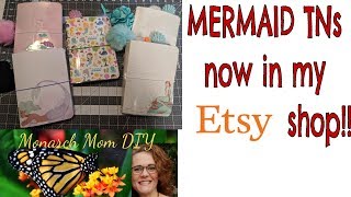 MERMAID TRAVELERS NOTEBOOKS in ETSY SHOP laminatedtn travelersnotebook diyplanner [upl. by Calvert]