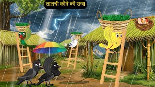 Zalim Kauway Ki Kahani 2024 Cartoon  New Rano Chidiya Wala Cartoon  Hindi Achi Kalu Chidiya Ghar [upl. by Nole]