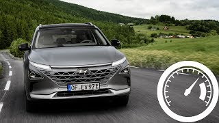 Hyundai Nexo Hydrogen Fuel Cell acceleration 060 mph 0100 kmh 0140 kmh  1001cars [upl. by Eniliuqcaj]